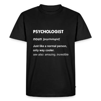 Cadeau de psychologue - T-shirt Premium bio Homme - noir - Devant - Nico (187cm)