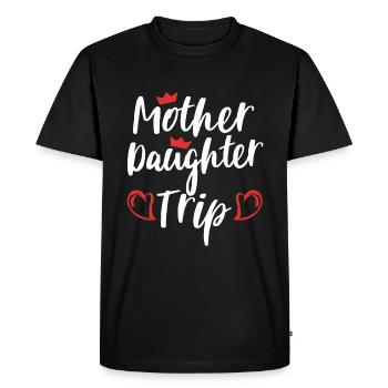 Mère Fille Voyage Week-end Vacances Maman Fille - T-shirt Premium bio Homme - noir - Devant - Nico (187cm)
