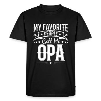 My Favorite People Call Me OPAmy favorite people - Men's Premium Organic T-Shirt - black - Front - Nico (187cm)