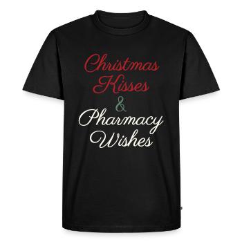 Pharmacy Christmas Xmas Wishes - Men's Premium Organic T-Shirt - black - Front - Nico (187cm)