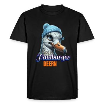 Hamburg Hamburger Deern Bonnet Seagull d’Allemagne du Nord - T-shirt Premium bio Homme - noir - Devant - Nico (187cm)
