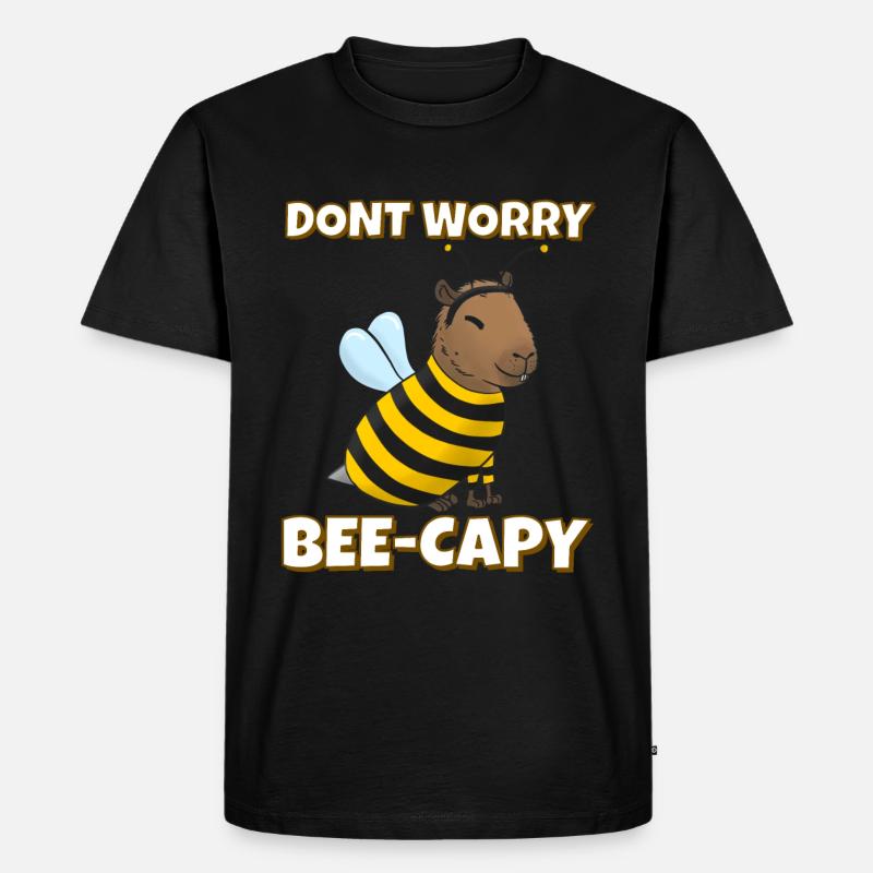 Capybara Bienen Kostüm - Männer Premium Bio T-Shirt - Schwarz