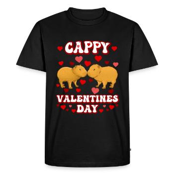Saint-Valentin Capybara - T-shirt Premium bio Homme - noir - Devant - Nico (187cm)