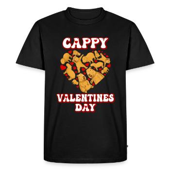 Cœur de Saint-Valentin de Capybara - T-shirt Premium bio Homme - noir - Devant - Nico (187cm)