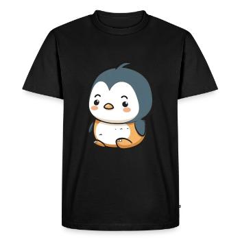 Penguin Baby - Men's Premium Organic T-Shirt - black - Front - Nico (187cm)