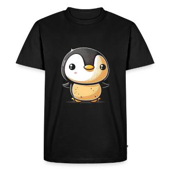 Penguin Baby - Men's Premium Organic T-Shirt - black - Front - Nico (187cm)