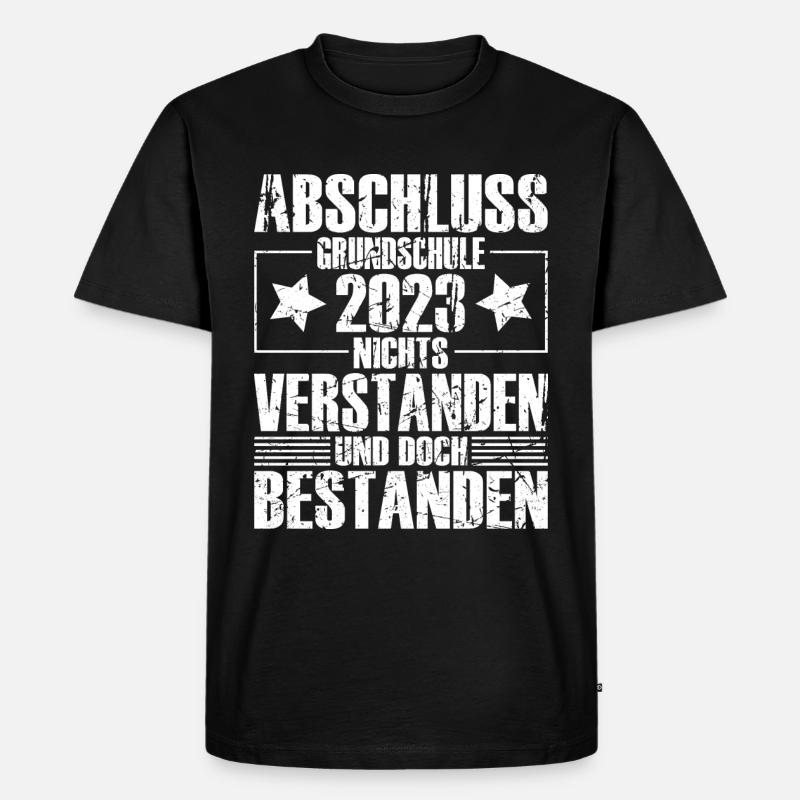 Abschluss 2023 Grundschule - Männer Premium Bio T-Shirt - Schwarz