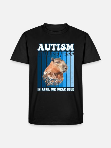 Capybara Autismus Awareness - Ekologisk premium-T-shirt herr - svart