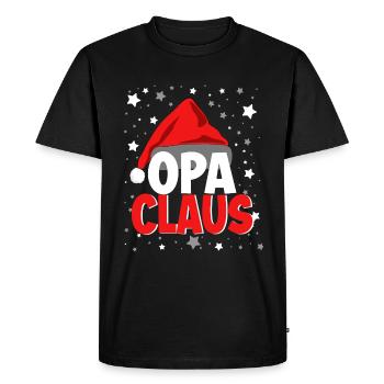 Grand-père Noël - T-shirt Premium bio Homme - noir - Devant - Nico (187cm)
