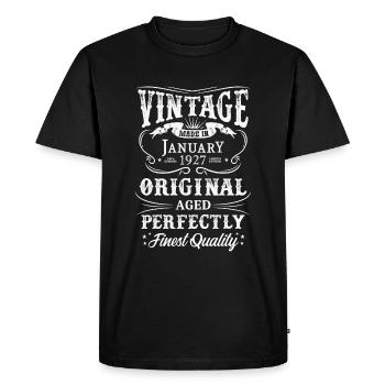 Vintage Fabriqué En 1927 Année 1927 Né - T-shirt Premium bio Homme - noir - Devant - Nico (187cm)