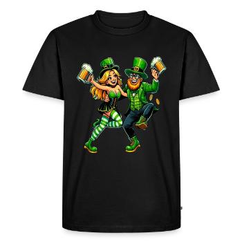 Couple dansant - T-shirt Premium bio Homme - noir - Devant - Nico (187cm)