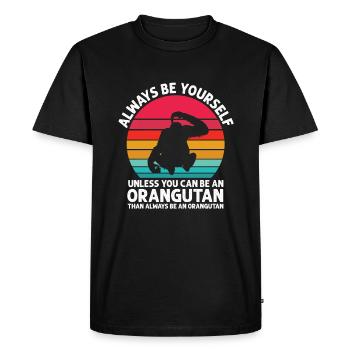 Orang-outan - T-shirt Premium bio Homme - noir - Devant - Nico (187cm)