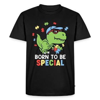 Autisme Autiste - T-shirt Premium bio Homme - noir - Devant - Nico (187cm)