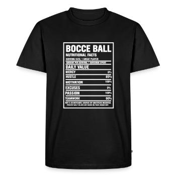 Pétanque Pétanque - T-shirt Premium bio Homme - noir - Devant - Nico (187cm)