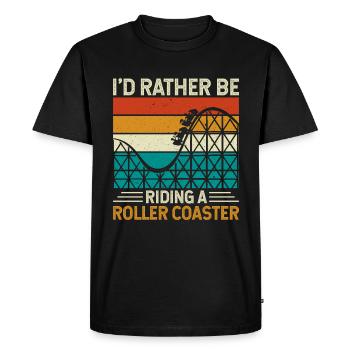 Parc à thème de montagnes russes - T-shirt Premium bio Homme - noir - Devant - Nico (187cm)