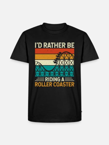 Roller Coaster Theme Park - Men's Premium Organic T-Shirt - black