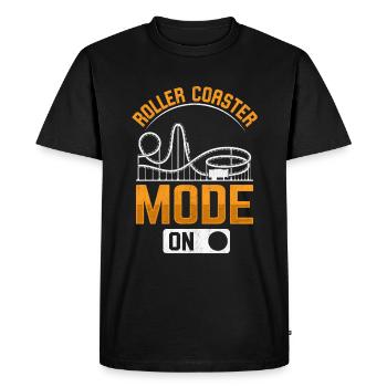 Parc à thème de montagnes russes - T-shirt Premium bio Homme - noir - Devant - Nico (187cm)