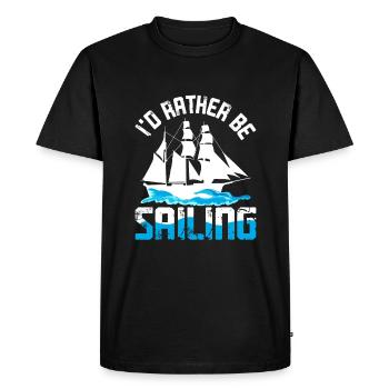 Voilier marin - T-shirt Premium bio Homme - noir - Devant - Nico (187cm)