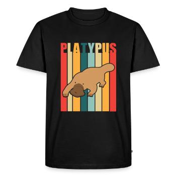 Ornithorynque - T-shirt Premium bio Homme - noir - Devant - Nico (187cm)