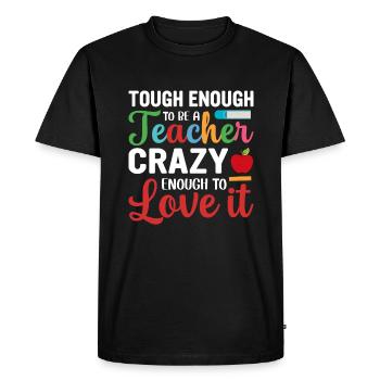 Enseignant - T-shirt Premium bio Homme - noir - Devant - Nico (187cm)