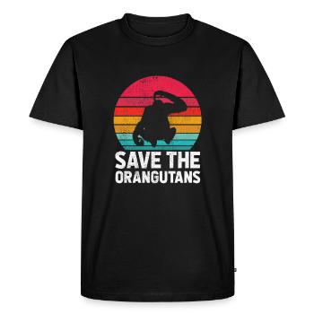 Orangutan Animal Lover Orangutans - Men's Premium Organic T-Shirt - black - Front - Nico (187cm)