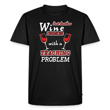 Vin Professeur Drôle de sort - T-shirt Premium bio Homme - noir - Devant - Nico (187cm)