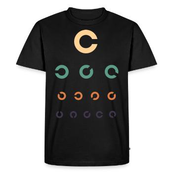 Eye test optician - Men's Premium Organic T-Shirt - black - Front - Nico (187cm)