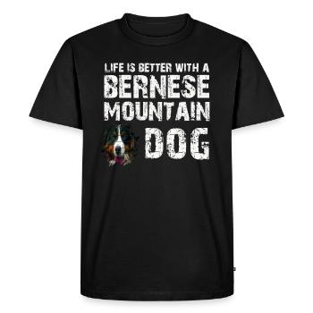 Bouvier bernois - T-shirt Premium bio Homme - noir - Devant - Nico (187cm)