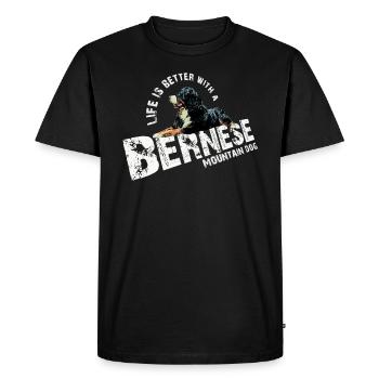 Bouvier bernois - T-shirt Premium bio Homme - noir - Devant - Nico (187cm)