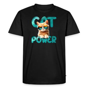 Cat Power - Men's Premium Organic T-Shirt - black - Front - Nico (187cm)