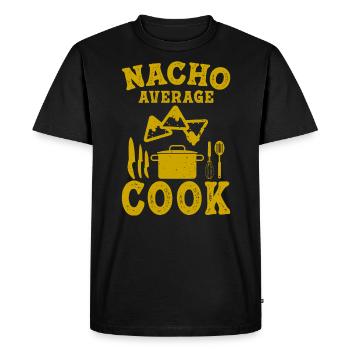 cuisinier cuisine chef cuisine nacho cuisinier moyen - T-shirt Premium bio Homme - noir - Devant - Nico (187cm)