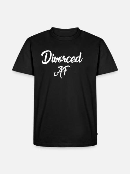 Divorced As F - Männer Premium Bio T-Shirt - Schwarz