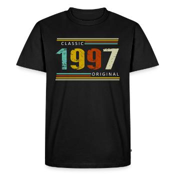 Birthday, Classic of 1997 Original, Retro - Men's Premium Organic T-Shirt - black - Front - Nico (187cm)