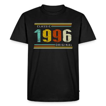 Geburtstag, Classic of 1996 Original, Retro - Men's Premium Organic T-Shirt - black - Front - Nico (187cm)