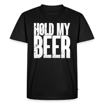 Hold my beer HMB citation fun Bier Spruch lustig - T-shirt Premium bio Homme - noir - Devant - Nico (187cm)