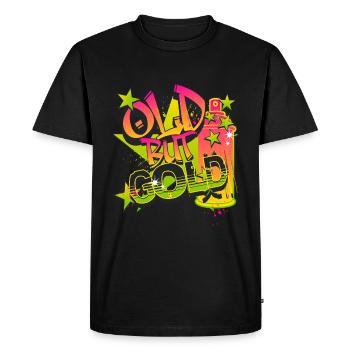 Vieux mais doré Graffiti de New York - T-shirt Premium bio Homme - noir - Devant - Nico (187cm)