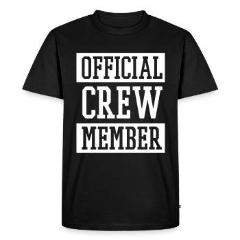 OFFICIAL CREW MEMBER - T-shirt Premium bio Homme - noir - Devant - Nico (187cm)