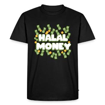 ARGENT HALAL - T-shirt Premium bio Homme - noir - Devant - Nico (187cm)