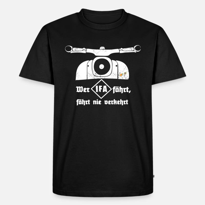 Ostkult - Schwalbe - IFA Simson DDR - Männer Premium Bio T-Shirt - Schwarz