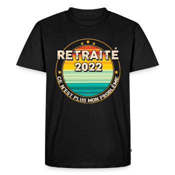 Retraité 2022 Phrase Marrante Pour Homme Départ - T-shirt Premium bio Homme - noir - Devant - Nico (187cm)