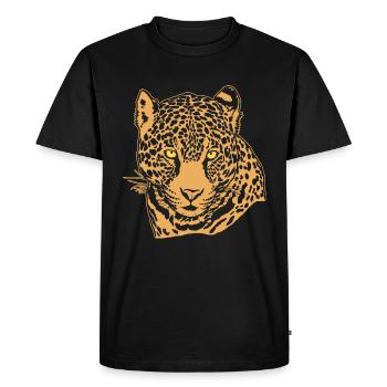 Jaguar Face Graphique Cool Big Cat Wild Animal Lover - T-shirt Premium bio Homme - noir - Devant - Nico (187cm)
