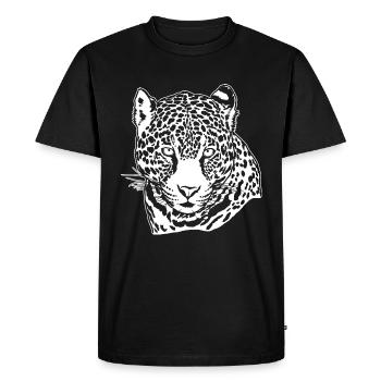 Jaguar Face Graphique Cool Big Cat Wild Animal Lover - T-shirt Premium bio Homme - noir - Devant - Nico (187cm)