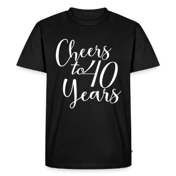 Vive les 40 ans du 40e anniversaire - T-shirt Premium bio Homme - noir - Devant - Nico (187cm)