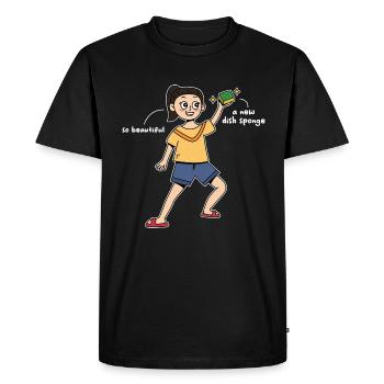Conception d’éponge à vaisselle Fil-Am pour les fiers Pinoys - T-shirt Premium bio Homme - noir - Devant - Nico (187cm)