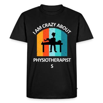 Physiotherapist Humorous Gift Saying Funny - Men's Premium Organic T-Shirt - black - Front - Nico (187cm)