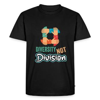 Celebrate Diversity Not Division Unity - Men's Premium Organic T-Shirt - black - Front - Nico (187cm)