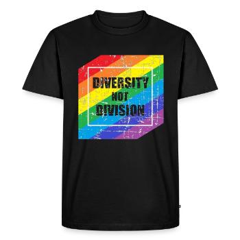 Celebrate Diversity Not Division Unity - Men's Premium Organic T-Shirt - black - Front - Nico (187cm)