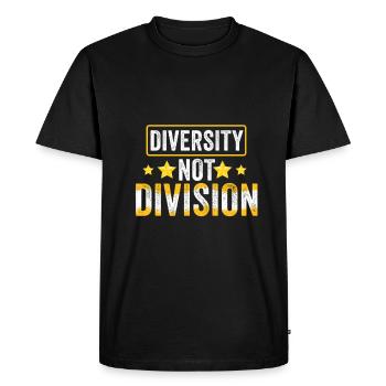 Celebrate Diversity Not Division Unity - Men's Premium Organic T-Shirt - black - Front - Nico (187cm)