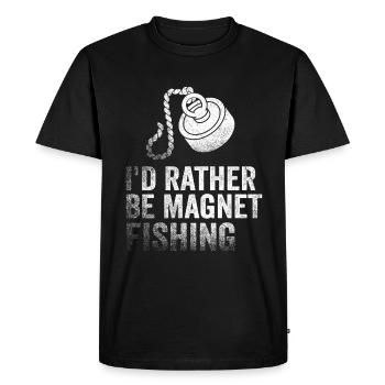 Neodymium Magnet Fishing Magnetic Fisher - Men's Premium Organic T-Shirt - black - Front - Nico (187cm)