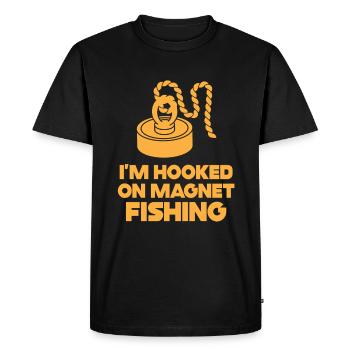 Neodymium Magnet Fishing Magnetic Fisher - Men's Premium Organic T-Shirt - black - Front - Nico (187cm)